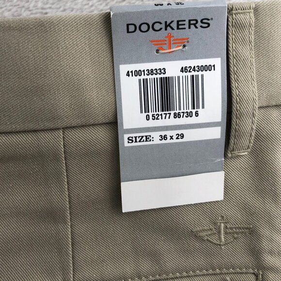 NWT Dockers Mens Pants 36x29 Khaki D4 Chino Straight Leg Workwear Classic Fit - Picture 16 of 16